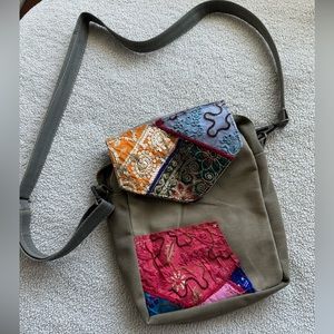 Vintage boho style crossbody bag